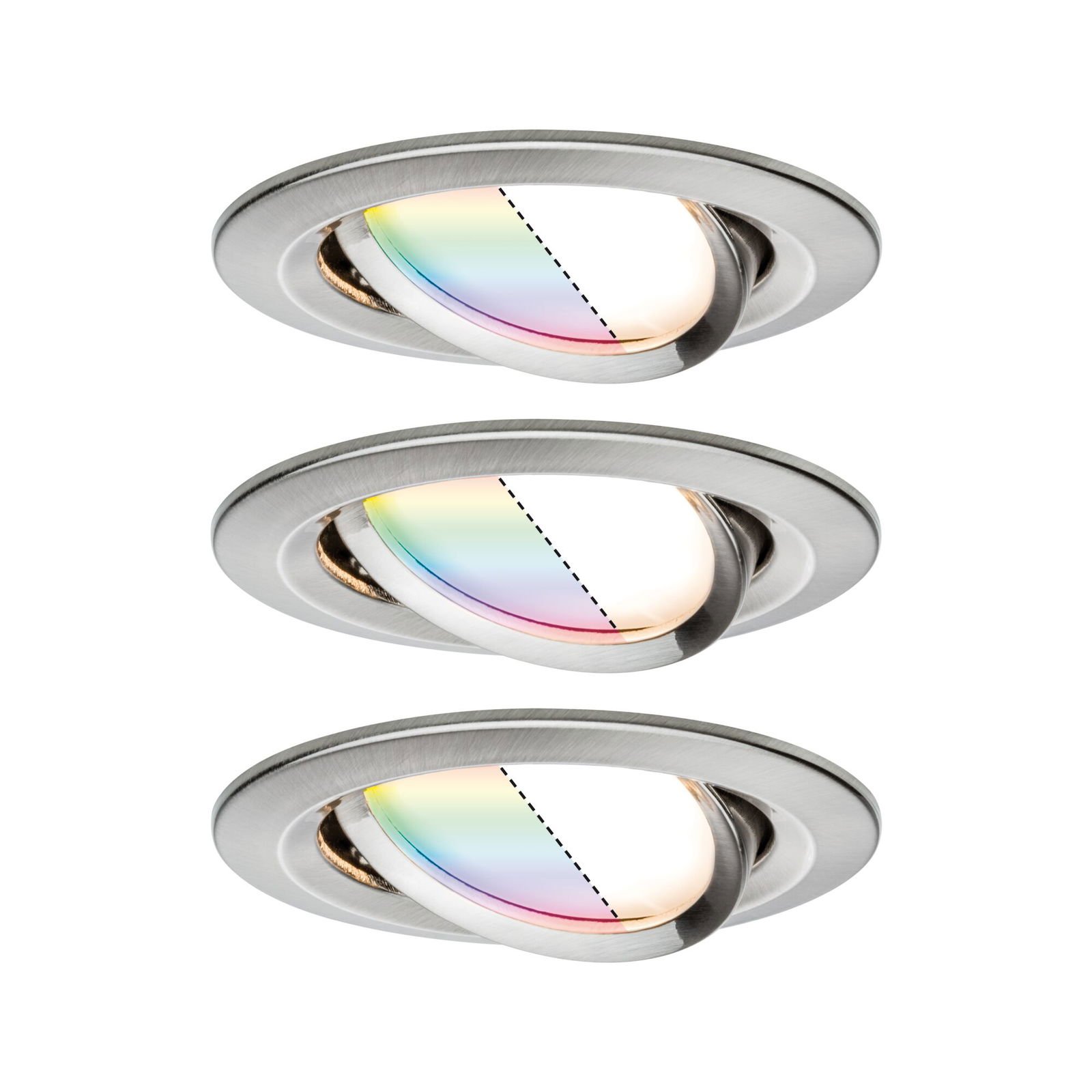 P 5181 Startovací sada Smart Home smik Gateway nástěnný ovladač + LED vestavné svítidlo Nova Plus Coin základní sada výklopné RGBW - PAULMANN (obrázek 7)