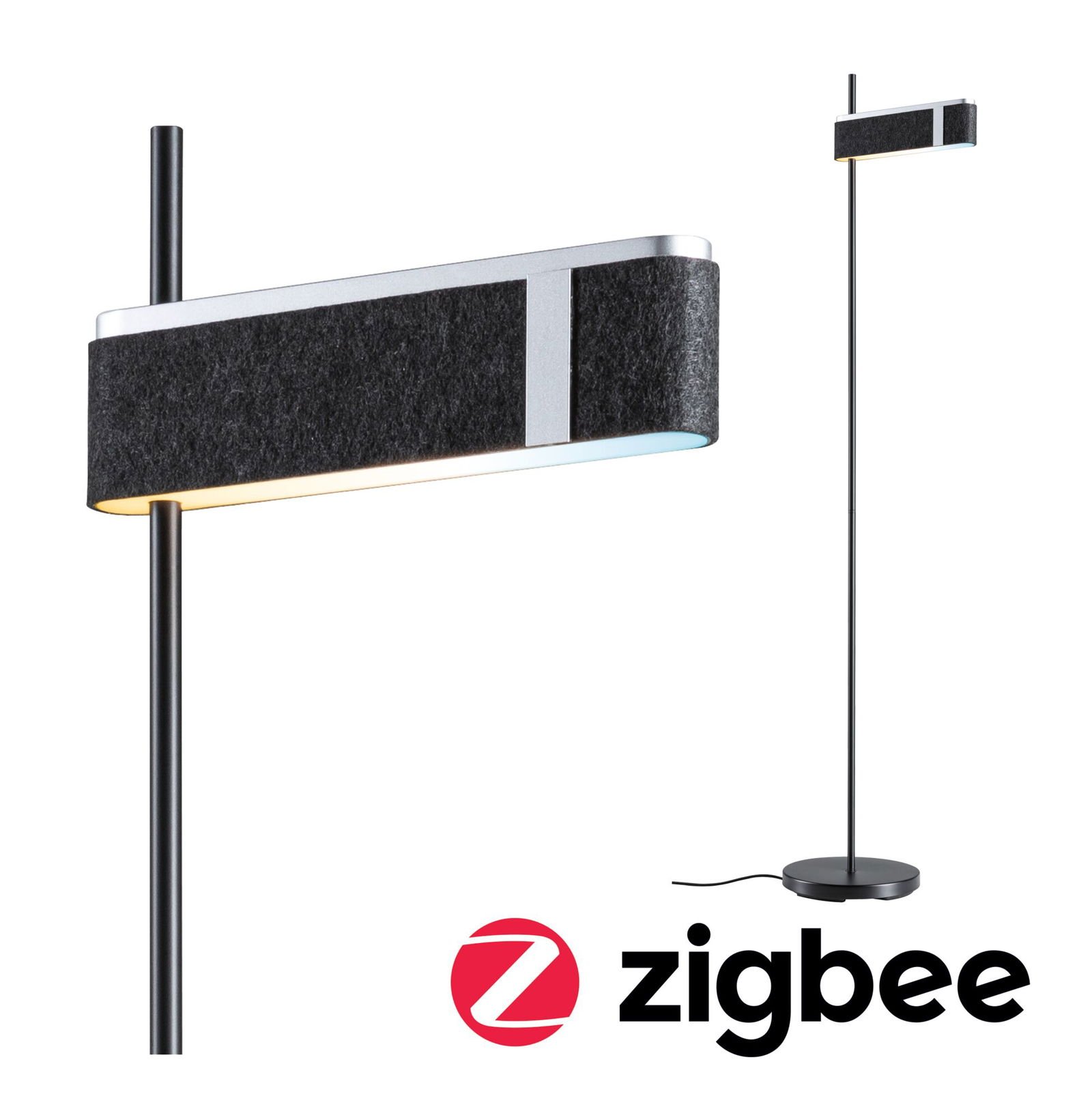 P 79993 LED stojací svítidlo Smart Home Zigbee 3.0 Jagun měnitelná bílá 19,5W antracit plsť/umělá hmota/kov - PAULMANN