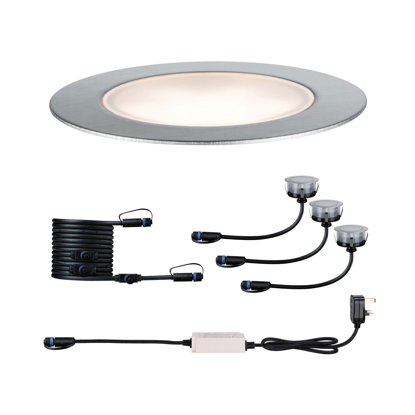 P 94906 Plug & Shine LED zemní svítidlo Floor IP67 3000K 3x1,3W 30VA antracit - PAULMANN