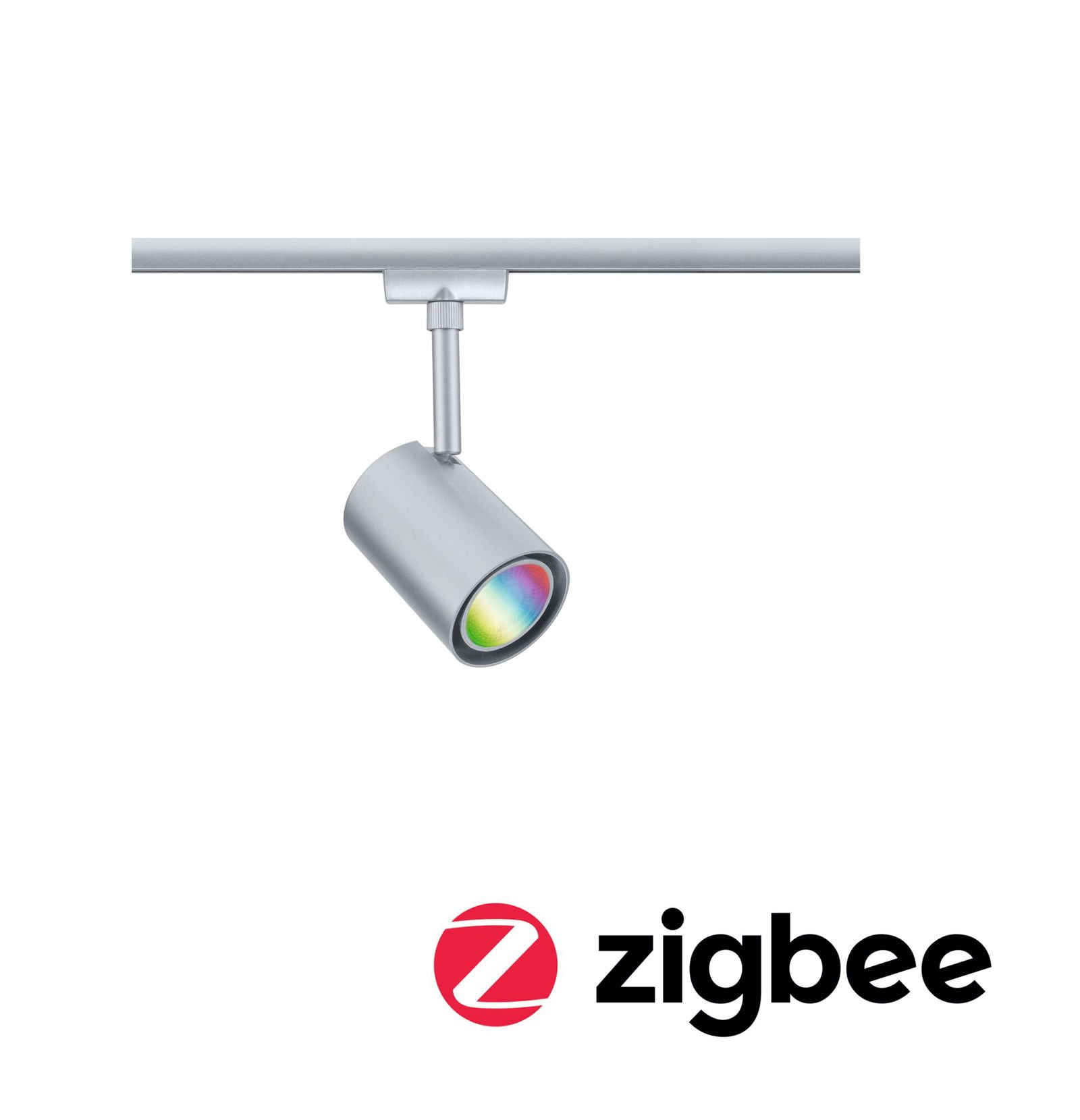 P 95662 URail LED lištový spot Smart Home Zigbee 3.0 Luxe GU10 4,8W RGBW+ stmívatelné 230V matný chrom - PAULMANN