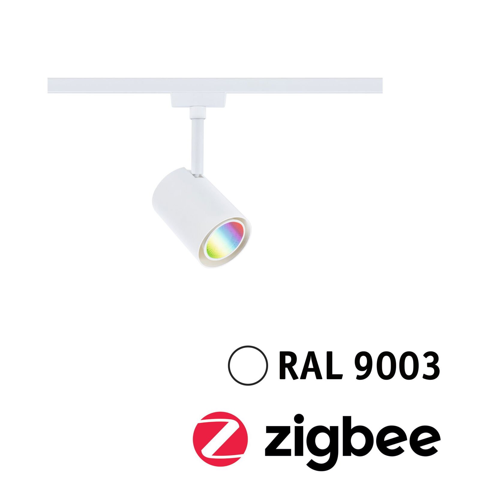 P 95663 URail LED lištový spot Smart Home Zigbee 3.0 Luxe GU10 4,8W RGBW+ stmívatelné 230V bílá - PAULMANN