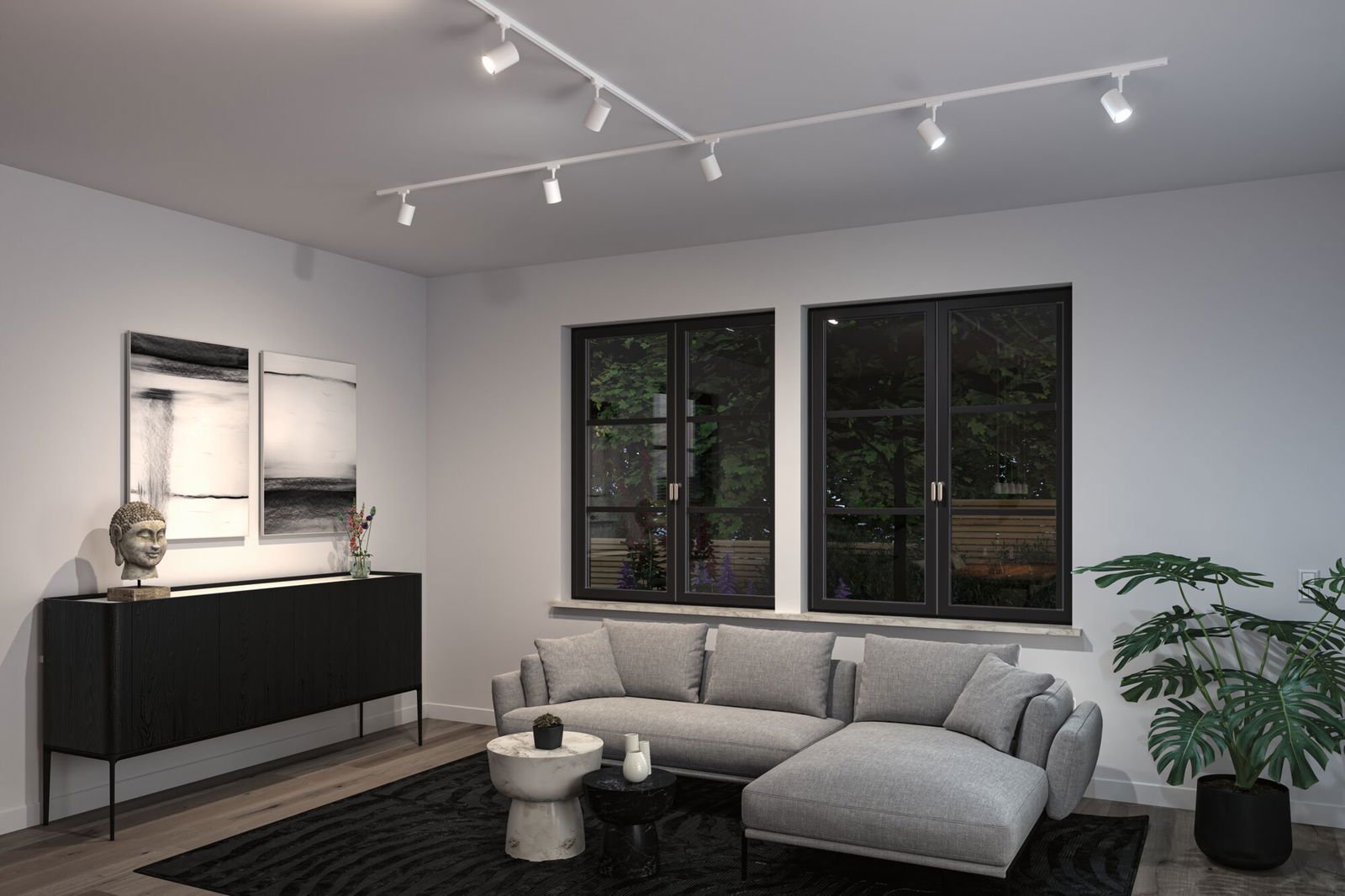 P 95663 URail LED lištový spot Smart Home Zigbee 3.0 Luxe GU10 4,8W RGBW+ stmívatelné 230V bílá - PAULMANN (obrázek 5)