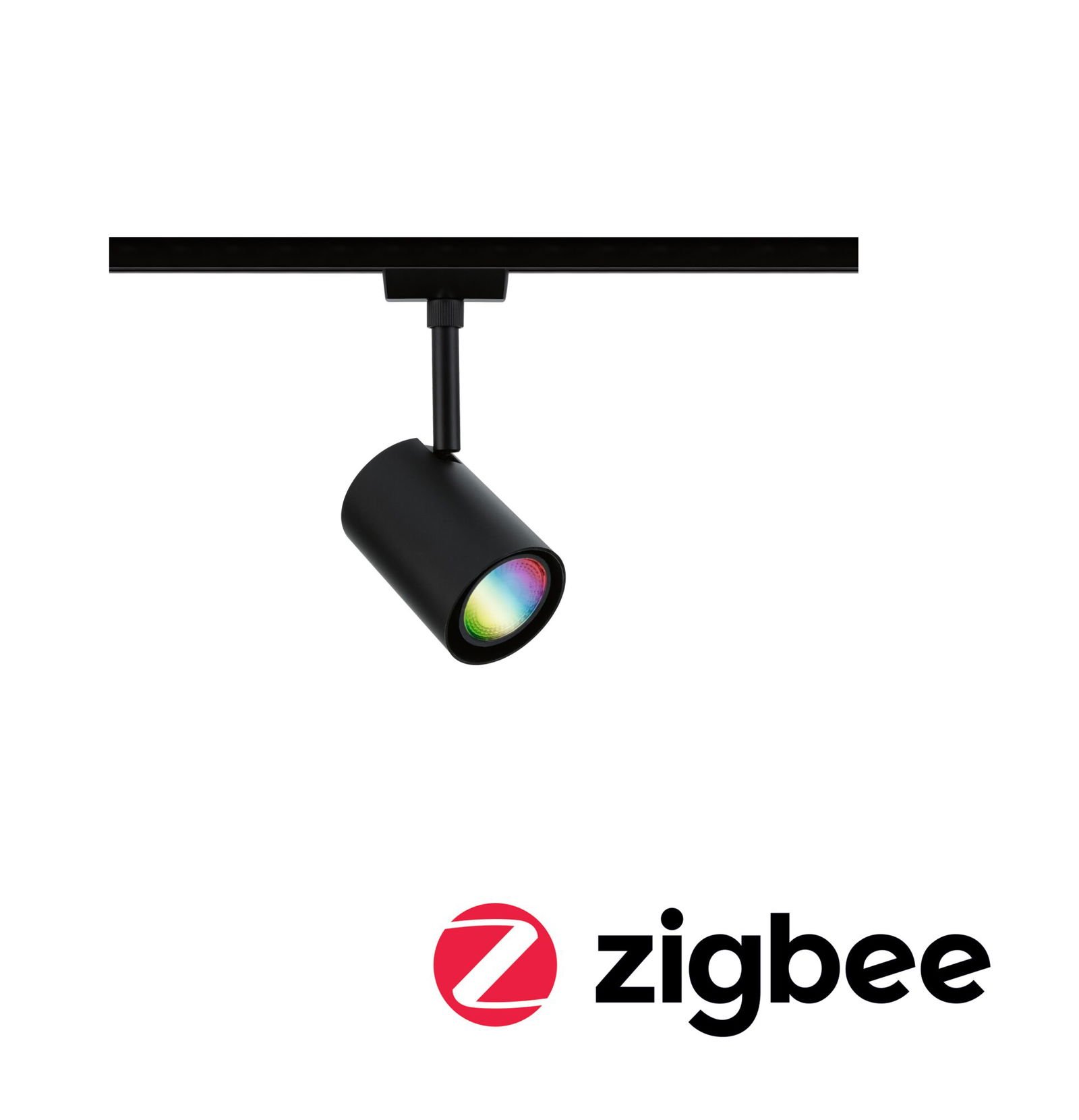 P 95664 URail LED lištový spot Smart Home Zigbee 3.0 Luxe GU10 4,8W RGBW+ stmívatelné 230V černá mat - PAULMANN