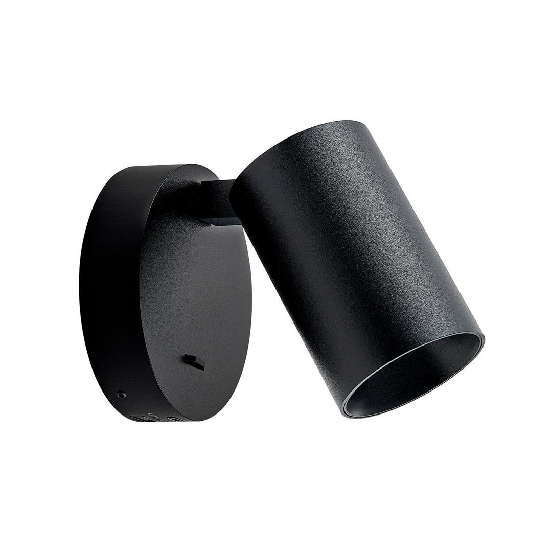 IMPR 341336 Deko-Light nástěnné přisazené svítidlo Can Tilt kulaté USB, 1x 7,5 W GU10, černá - LIGHT IMPRESSIONS