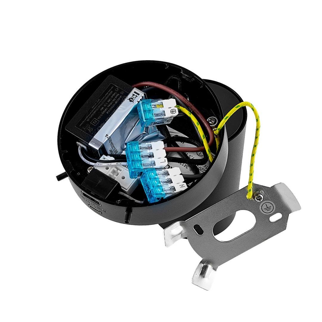 IMPR 341336 Deko-Light nástěnné přisazené svítidlo Can Tilt kulaté USB, 1x 7,5 W GU10, černá (obrázek 6)