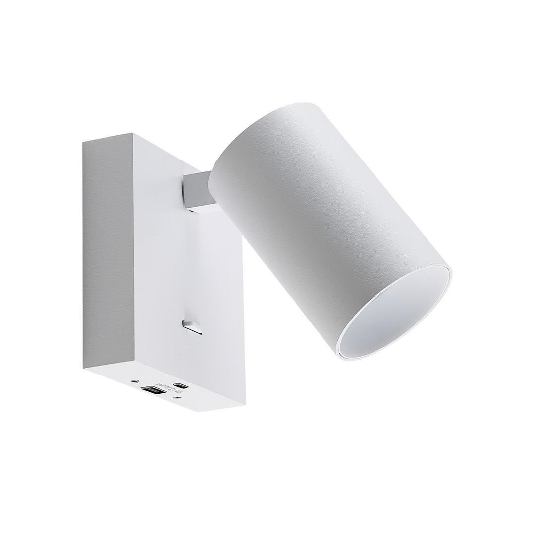 IMPR 341339 Deko-Light nástěnné přisazené svítidlo Can Tilt hranaté USB, 1x 7,5 W GU10, bílá - LIGHT IMPRESSIONS