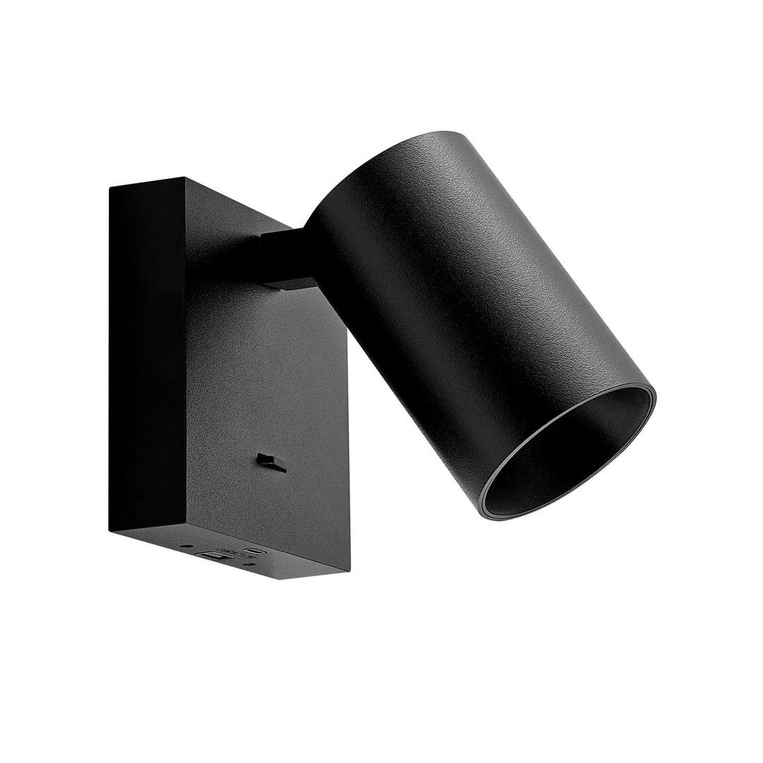 IMPR 341340 Deko-Light nástěnné přisazené svítidlo Can Tilt hranaté USB, 1x 7,5 W GU10, černá