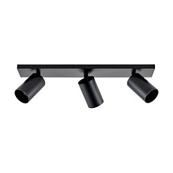 Obrázek pro produkt Deko-Light stropní přisazené svítidlo Can Tilt hranaté, 3x 7,5 W GU10, černá - DEKOLIGHT