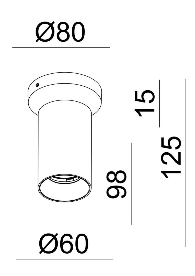 IMPR 348251 Deko-Light stropní přisazené svítidlo Can Tilt kulaté, 1x 7,5 W GU10, bílá (obrázek 11)