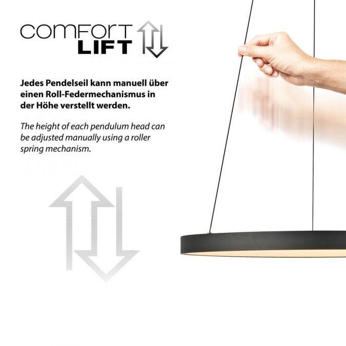 PN 2851-18 HOOP LED závěsné svítidlo černé nastavitelná výška paměťová funkce SimplyDim 3000K - PAUL NEUHAUS (obrázek 7)
