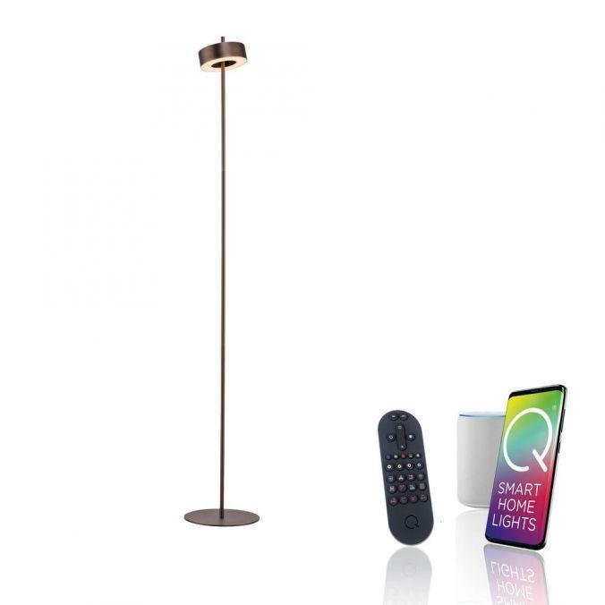 PN 324-34 LED stojací svítidlo Q-ROTATE tmavá hnědá Smarthome ZigBee 2700-5000K - PAUL NEUHAUS