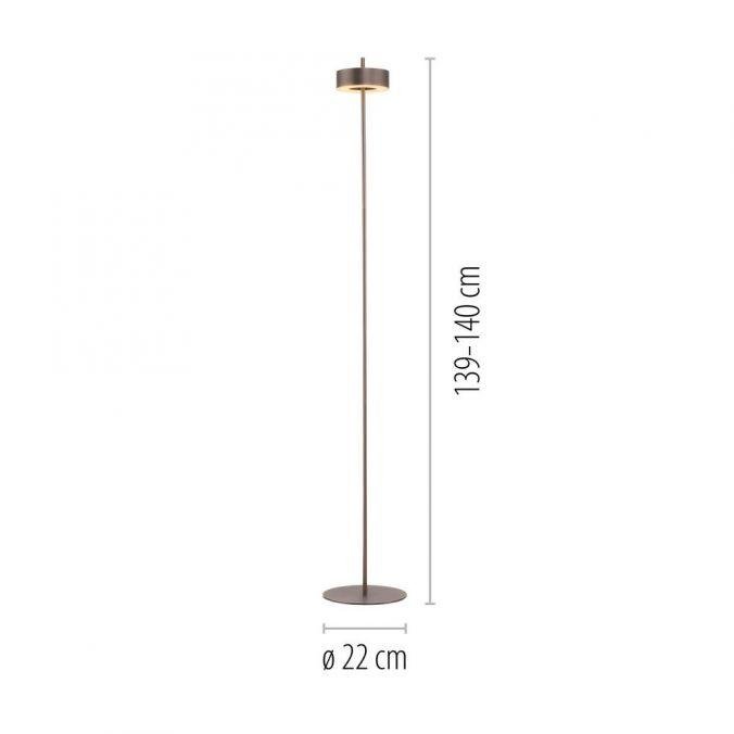 PN 324-34 LED stojací svítidlo Q-ROTATE tmavá hnědá Smarthome ZigBee 2700-5000K - PAUL NEUHAUS (obrázek 6)