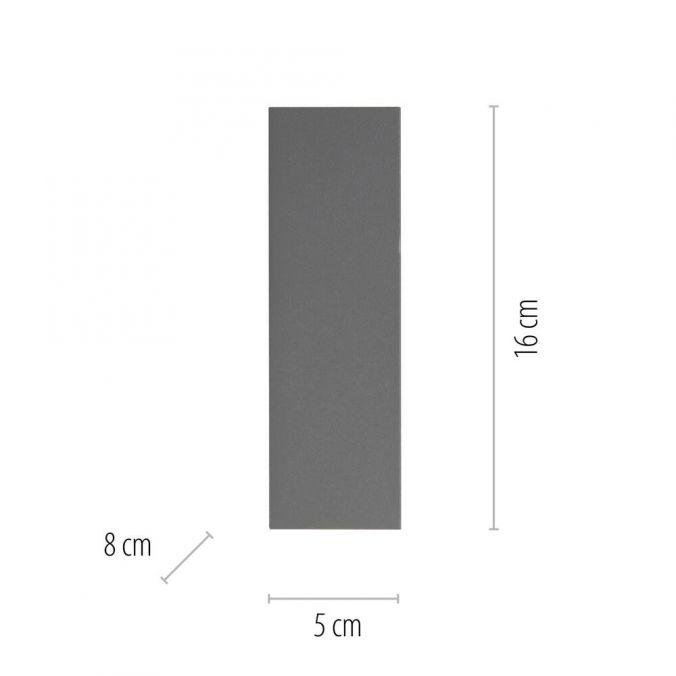 PN 9467-15 BLOCK LED venkovní nástěnné svítidlo šedá IP54 3000K - PAUL NEUHAUS (obrázek 6)