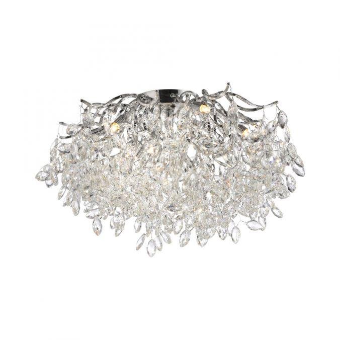 PN 6053-17 Stropní svítidlo RICICLE chrom s křišťálovými 60cm - PAUL NEUHAUS