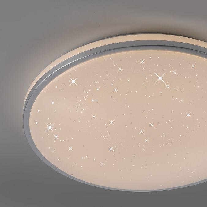 LD 14295-21 KYLE LED stropní svítidlo průměr 49cm stříbrné hvězdné nebe krokově stmívatelné 3000K - JUST LIGHT (obrázek 4)