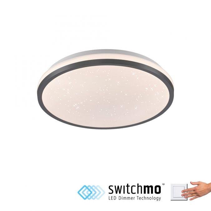 LD 14293-18 KYLE LED stropní svítidlo průměr 28cm černé hvězdné nebe krokově stmívatelné 3000K - JUST LIGHT