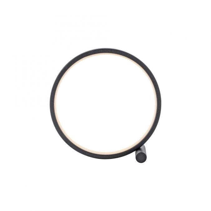 LD 15395-18 MINI RITUS LED stolní lampa černý kruh minimalistické šňůrový vypínač 3000K - JUST LIGHT