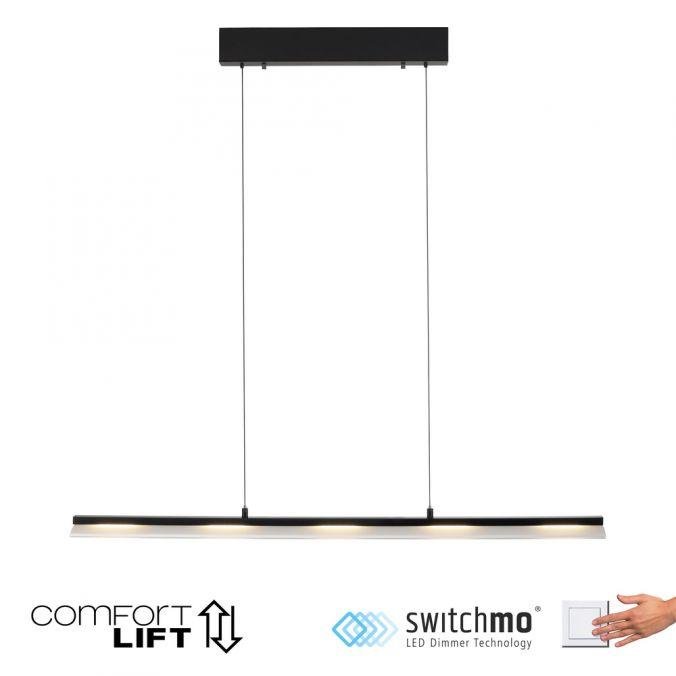 LD 12288-18 NELE LED závěsné svítidlo černé Comfor Lift nastavitelná výška krokově stmívatelné 3000K - JUST LIGHT