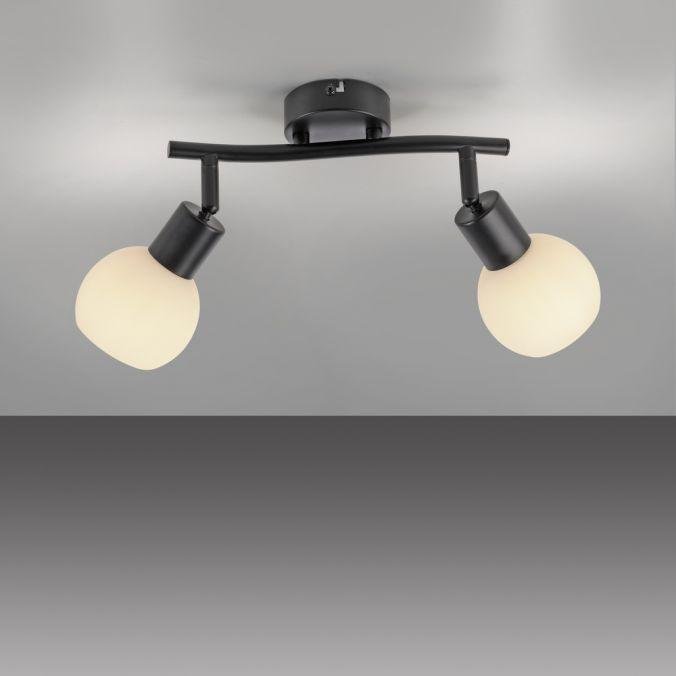 LD 12151-18 LOKI LED stropní svítidlo 2 ramenné černé otočné spoty nadčasový design 3000K - JUST LIGHT (obrázek 5)