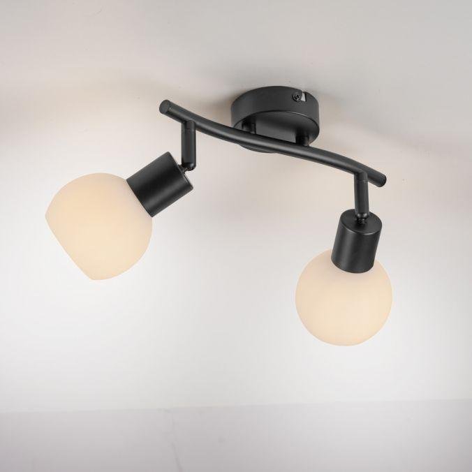 LD 12151-18 LOKI LED stropní svítidlo 2 ramenné černé otočné spoty nadčasový design 3000K - JUST LIGHT (obrázek 9)