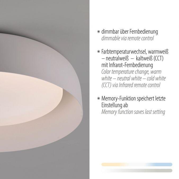 LD 14215-16 OSKO LED stropní svítidlo průměr 40 bílé stmívatelné dálkovým ovladačem CCT 2700-5000K - JUST LIGHT (obrázek 3)