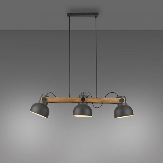 LD 15743-18 CUP 2.0 závěsné svítidlo černé s dřevem z akácie nastavitelná výška nastavitelné - JUST LIGHT (obrázek 5)