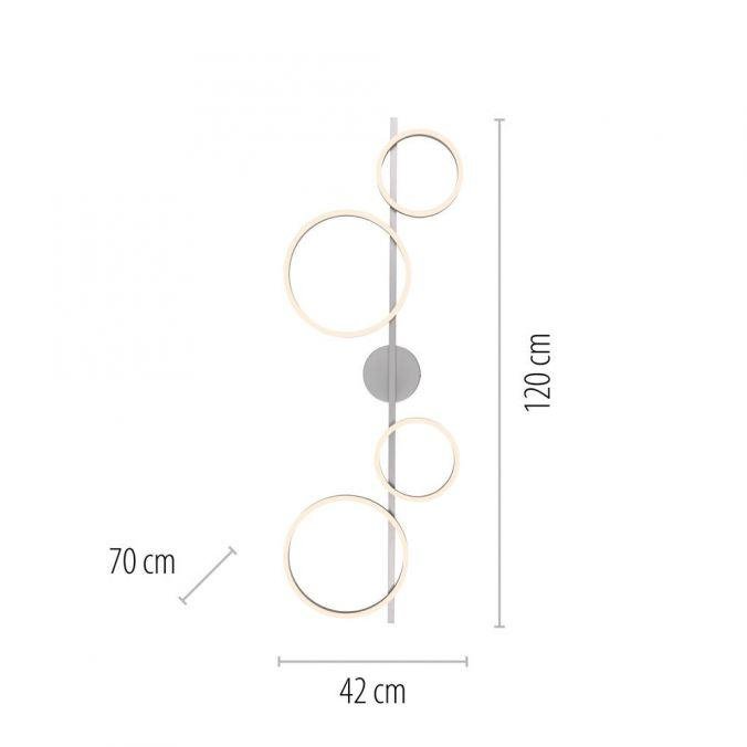 LD 14211-21 MINI RITUS LED stropní svítidlo stříbrné kruhová forma paměťová funkce krokově stmívatelné 3000K - JUST LIGHT (obrázek 6)