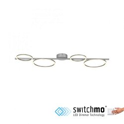 Obrázek pro produkt MINI RITUS LED stropní svítidlo stříbrné kruhová forma paměťová funkce krokově stmívatelné 3000K - JUST LIGHT