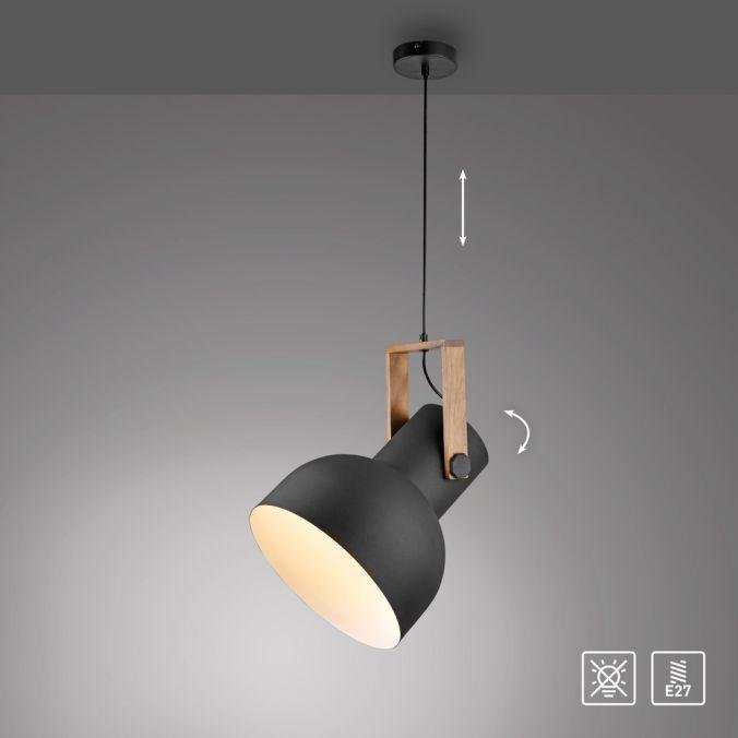 LD 15747-18 CUP 2.0 závěsné svítidlo průměr 30cm 1 ramenné dřevo z akácie nastavitelná výška - JUST LIGHT (obrázek 9)