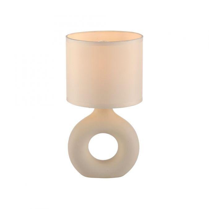 LD 14193-39 CARARA stolní lampa béžová vypínač látkové stínidlo na noční stolek - JUST LIGHT