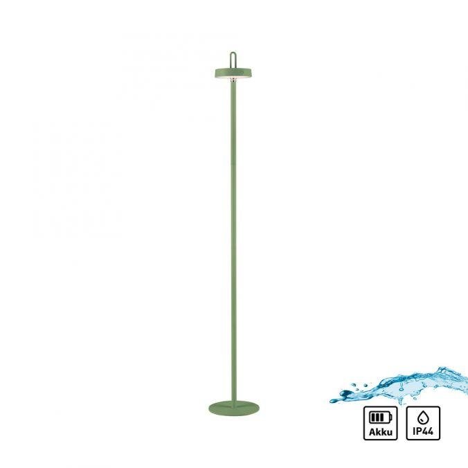 LD 19311-43 AMAG LED stojací svítidlo na baterie zelené dotykový stmívač IP44 do interiéru i na zahradu 2700K - JUST LIGHT