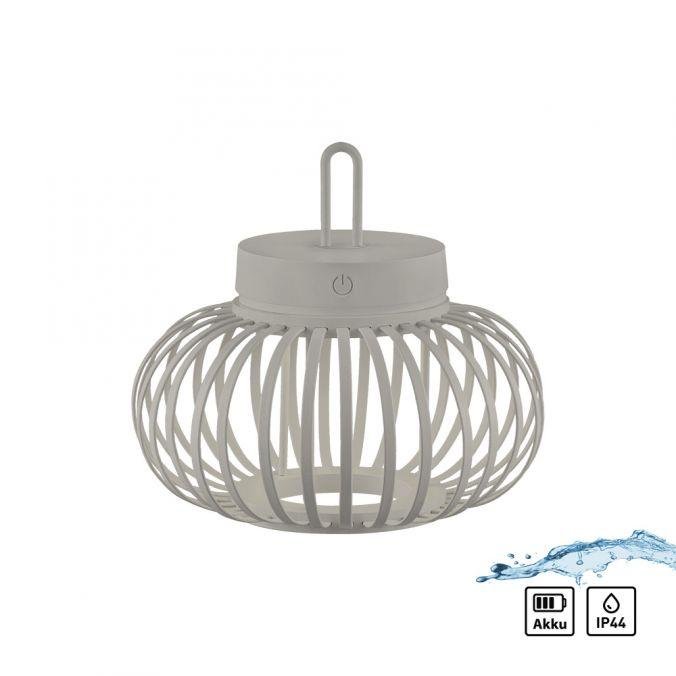 LD 19303-40 AKUBA LED stolní lampa průměr 25cm moblní na baterie USB IP44 stmívatelné dotykem 2700K - JUST LIGHT