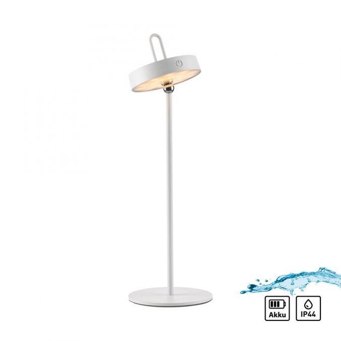 LD 19310-16 AMAG LED stolní lampa bílá na baterie dotykový stmívač ochrana proti stříkající vodě USB 2700K - JUST LIGHT
