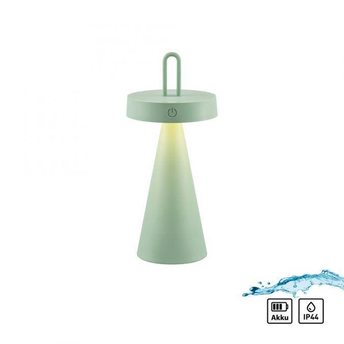 LD 19302-43 ALWA LED stolní lampa na baterie zelená stmívatelné dotykem IP44 vnitřní i venkovní svítidlo 2700K - JUST LIGHT