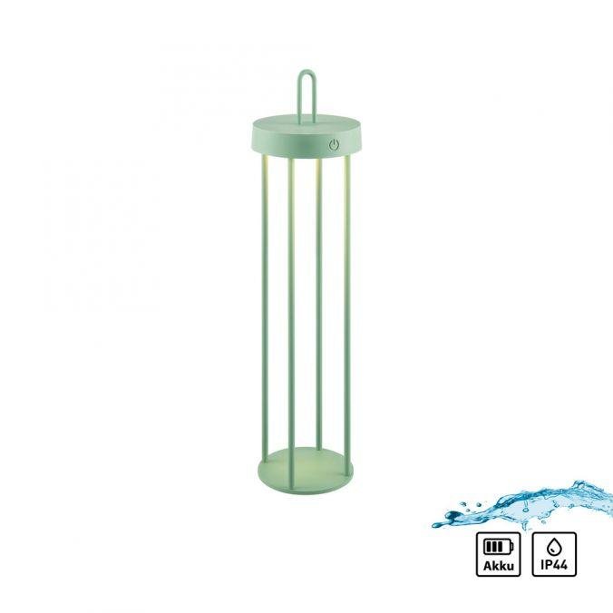 LD 19301-43 ANSELM LED stolní lampa na baterie zelená 50cm dotykový stmívač IP44 zahradní svítidlo 2700K - JUST LIGHT