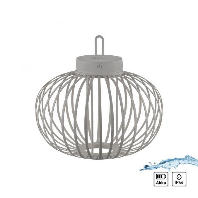 LD 19304-40 AKUBA LED stolní lampa průměr 36cm moblní na baterie USB IP44 stmívatelné dotykem 2700K - JUST LIGHT