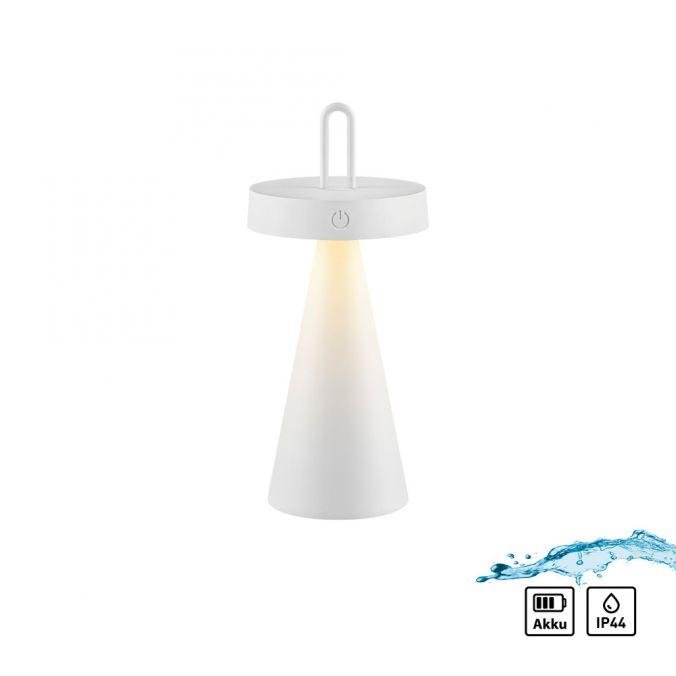 LD 19302-16 ALWA LED stolní lampa na baterie bílá stmívatelné dotykem IP44 vnitřní i venkovní svítidlo 2700K - JUST LIGHT