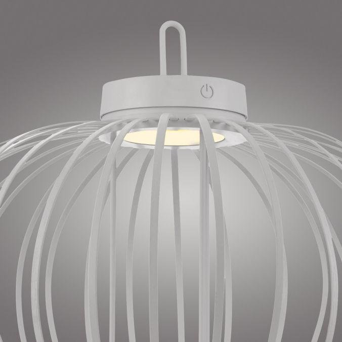 LD 19305-16 AKUBA LED stolní lampa průměr 46cm bílé na baterie USB IP44 stmívatelné dotykem 2700K - JUST LIGHT (obrázek 4)