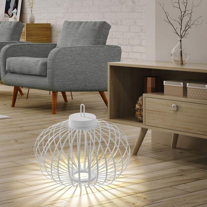 LD 19305-16 AKUBA LED stolní lampa průměr 46cm bílé na baterie USB IP44 stmívatelné dotykem 2700K - JUST LIGHT (obrázek 8)