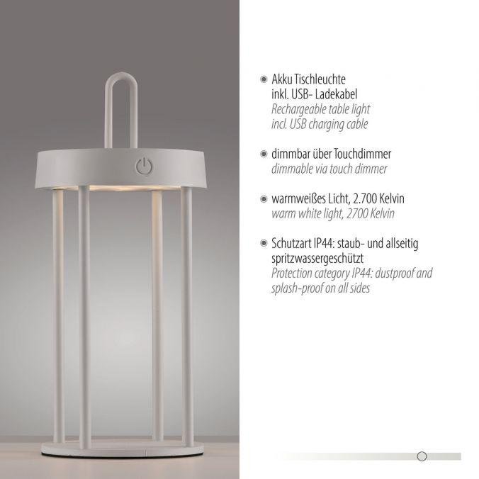 LD 19300-40 ANSELM LED stolní lampa na baterie mobilní 28cm dotykový stmívač IP44 zahradní svítidlo 2700K - JUST LIGHT (obrázek 3)