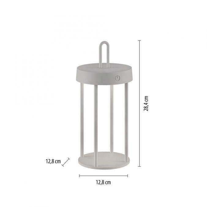 LD 19300-40 ANSELM LED stolní lampa na baterie mobilní 28cm dotykový stmívač IP44 zahradní svítidlo 2700K - JUST LIGHT (obrázek 5)