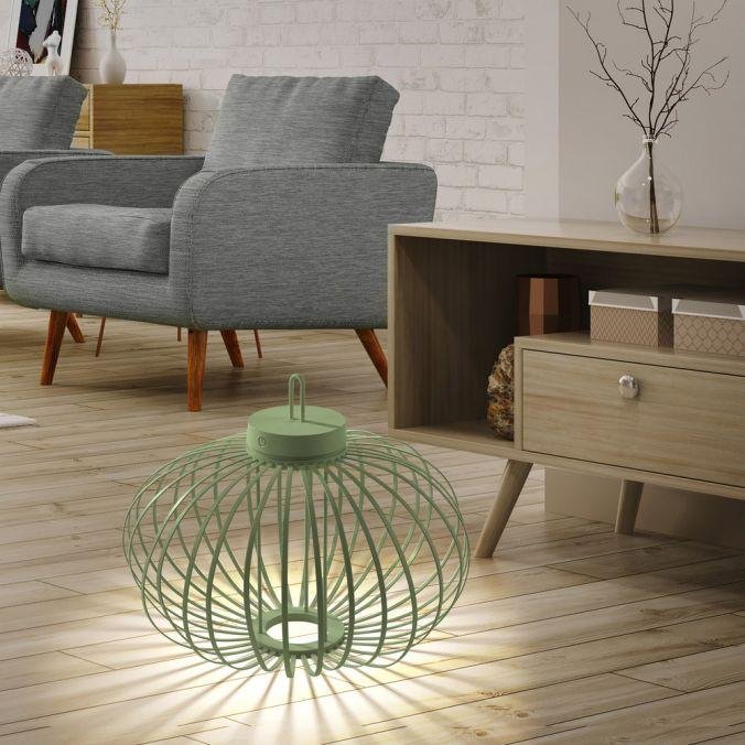 LD 19305-43 AKUBA LED stolní lampa průměr 46cm zelená na baterie USB IP44 stmívatelné dotykem 2700K - JUST LIGHT (obrázek 8)