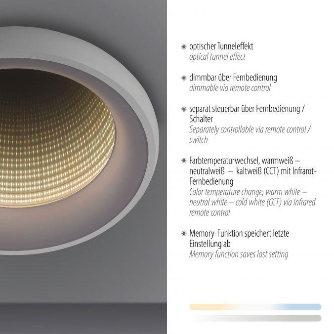 LD 14394-16 SPECCIO LED stropní svítidlo bílé s tunelovým efektem stmívatelné dálkový ovladač CCT 2700-5000K - JUST LIGHT (obrázek 3)
