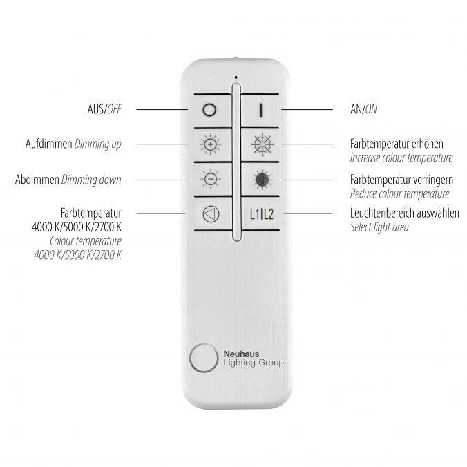 LD 14394-16 SPECCIO LED stropní svítidlo bílé s tunelovým efektem stmívatelné dálkový ovladač CCT 2700-5000K - JUST LIGHT (obrázek 5)