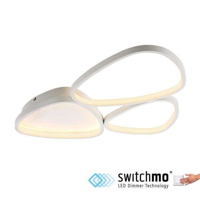 LD 14049-16 PEBBLES LED stropní svítidlo 3 krokové stmívač bílé paměťová funkce do ložnice krokově stmívatelné 3000K - JUST LIGHT