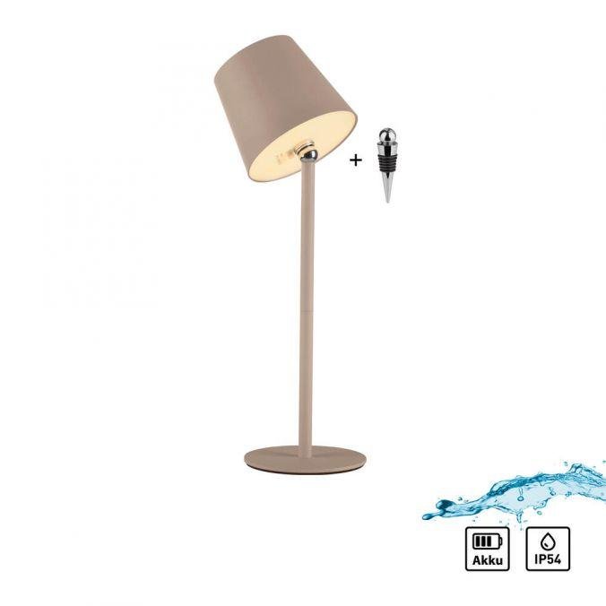 LD 19251-39 BOTERIA LED lampička na láhev, nabíjecí, s přídavnou nohou, písková barva 3000K - JUST LIGHT
