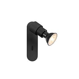 Obrázek pro produkt VÝPRODEJ VZORKU PURI 2.0 Basic nástěnné a stropní svítidlo, vypínač, kulaté, 1x max. 6W GU10, černé - BIG WHITE (SLV)
