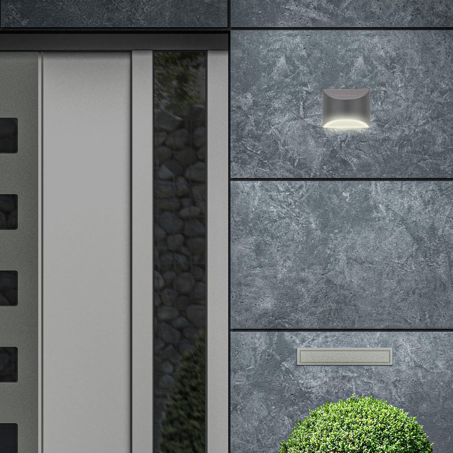 BRILO 3133015 Solární LED nástěnné svítidlo, 10 cm, antracit - BRILO (obrázek 6)