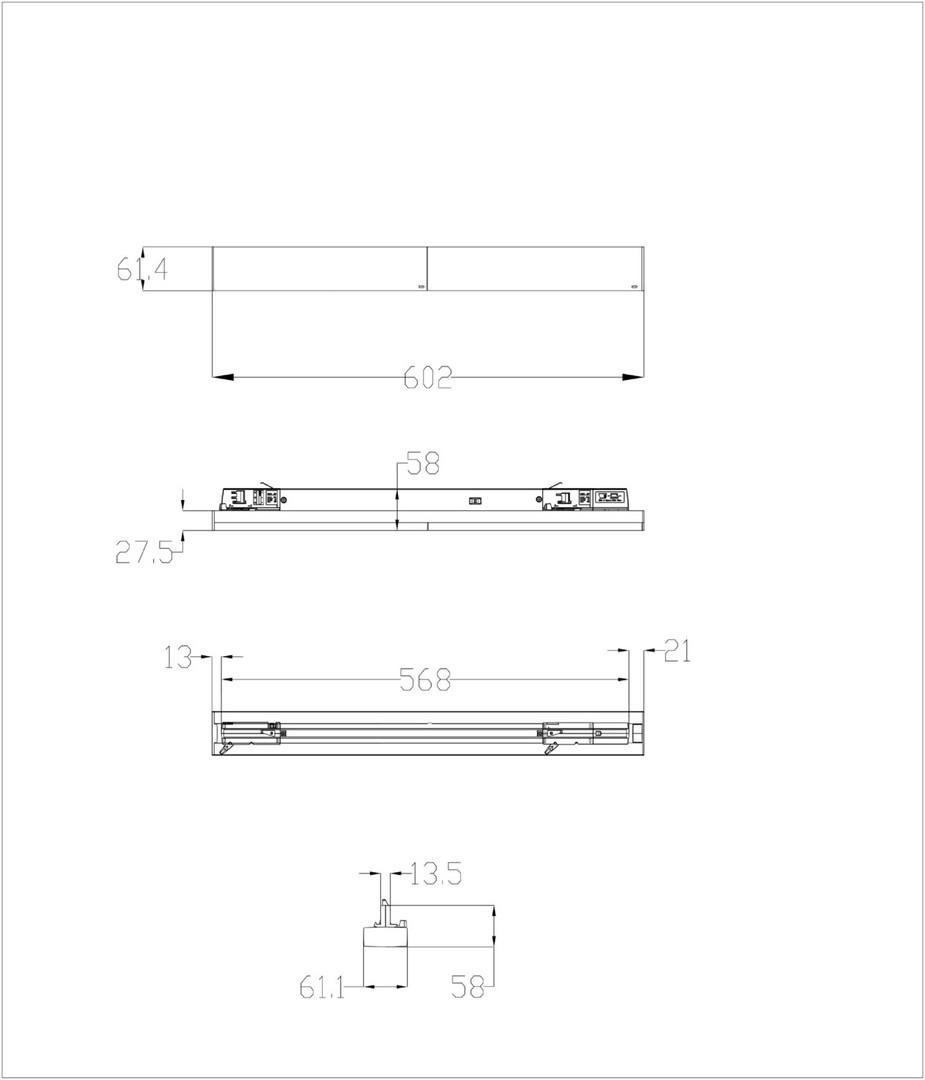 IMPR 707221 Deko-Light 3-fázové svítidlo - lineární Pro 60, 20 W, DALI, 4000 K, bílá (obrázek 6)