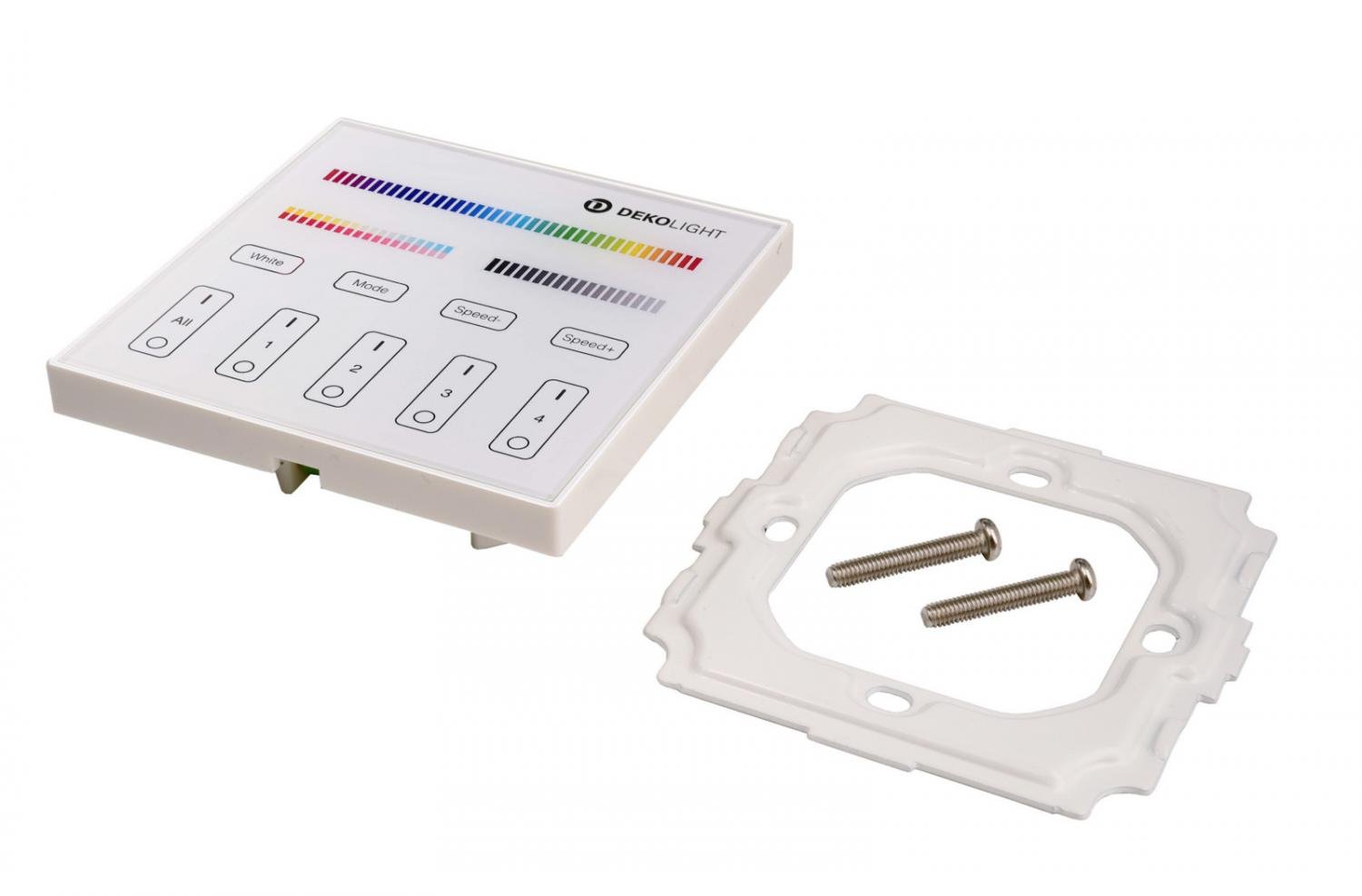 Obrázek produktu Deko-Light ovládání RF - RF-smart, nástěnné dálkové ovladání, bílá, 230V, 4 zóny, Single/CCT/RGB/ - LIGHT IMPRESSIONS 3 Obrázek produktu Deko-Light ovládání RF - RF-smart, nástěnné dálkové ovladání, bílá, 230V, 4 zóny, Single/CCT/RGB/ - LIGHT IMPRESSIONS 3